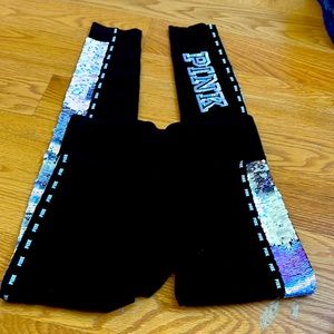 Pink Yoga Sequin leggings
